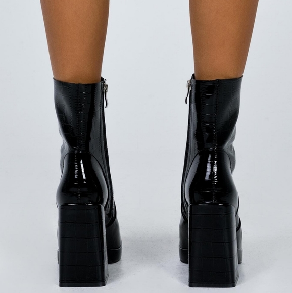 Princess Polly Jamie Croc Platform Boots - Picture 4 of 5
